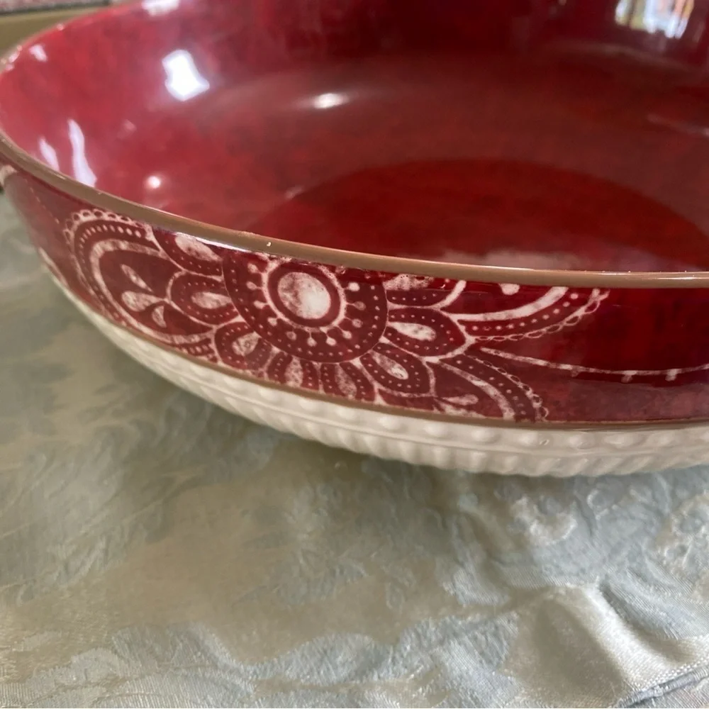 Pier 1 Imports Serving Bowl, Maribeth collection‎ 12” Pasta Fruit Salad Bowl